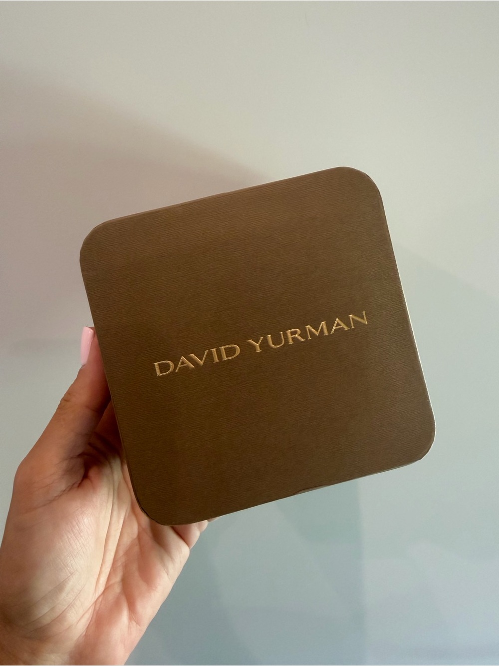 TWO David Yurman Brown and Gold Branded Jewelry Case